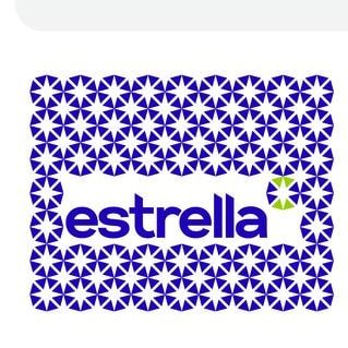 Patrón de estrellas con el logotipo de Estrella